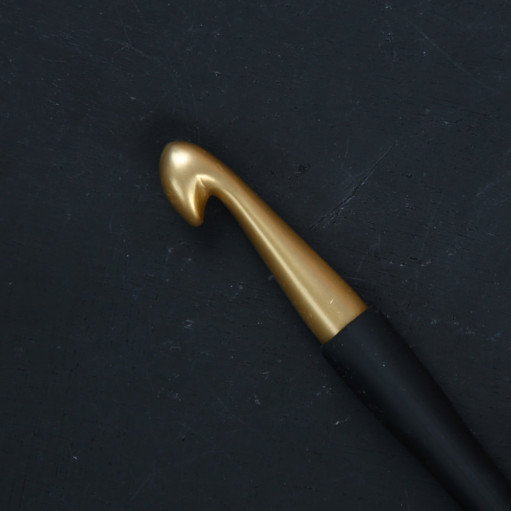 Knitpro Aluminum Gold 12mm Siyah Yumuşak Saplı Yün Tığ - 30886