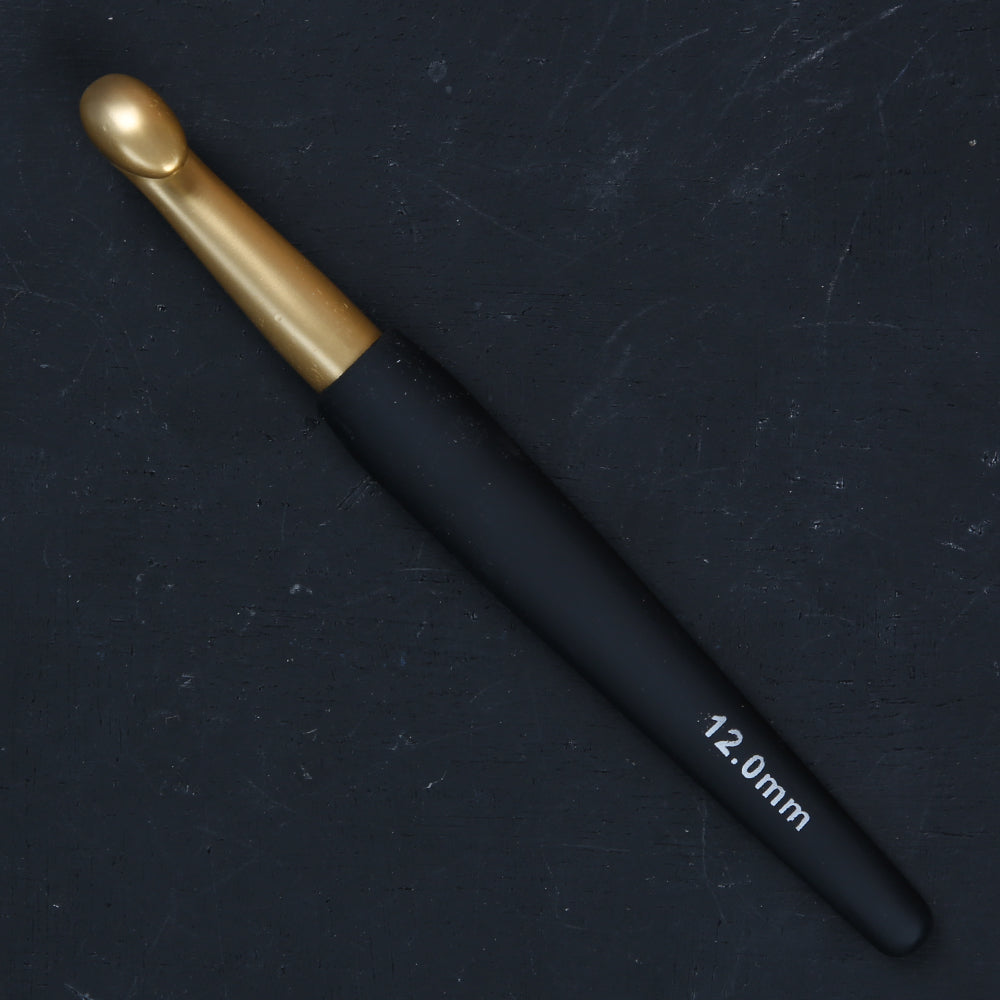 Knitpro Aluminum Gold 12mm Siyah Yumuşak Saplı Yün Tığ - 30886