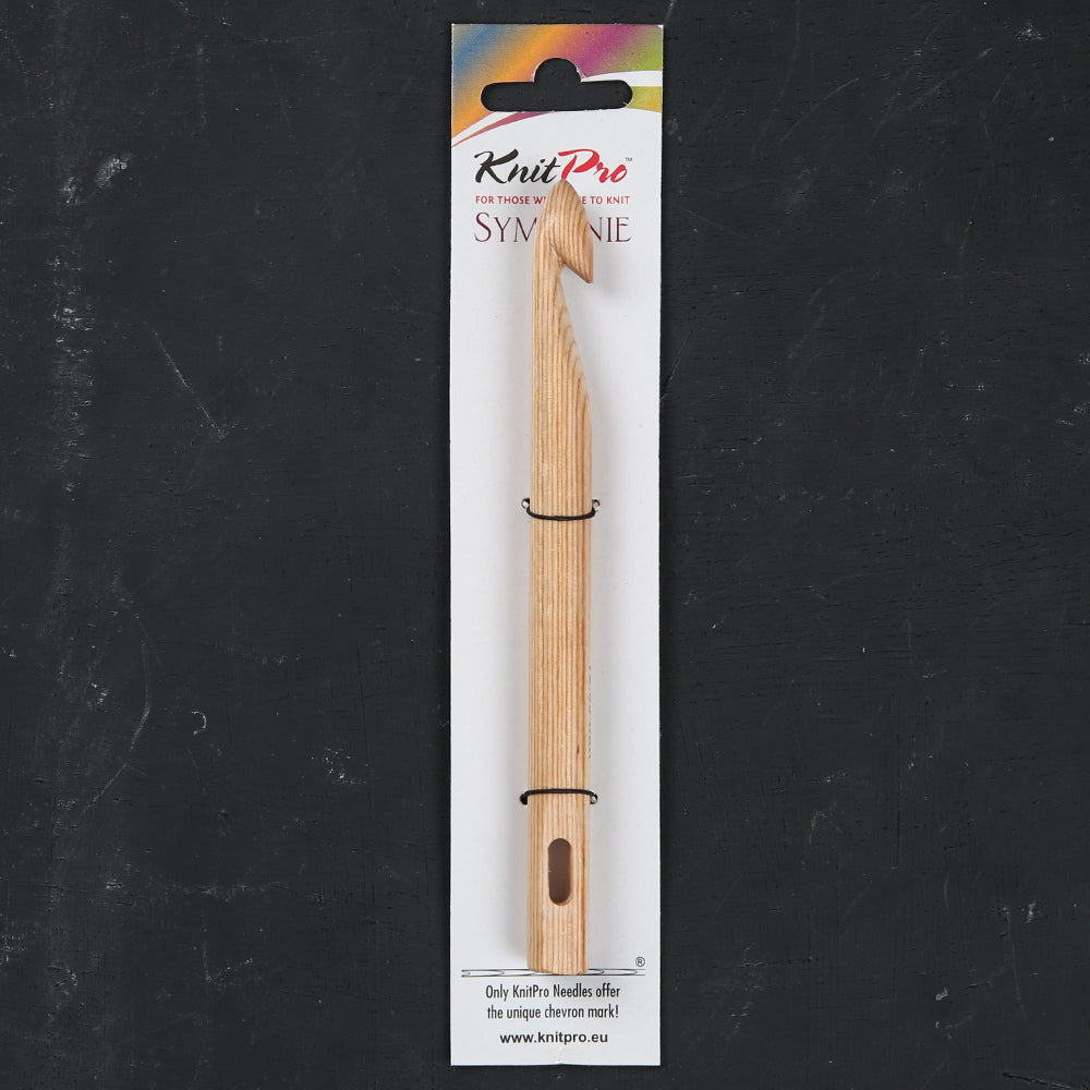 Knitpro Natural 12mm Ahşap İğne Delikli Tığ - 23515