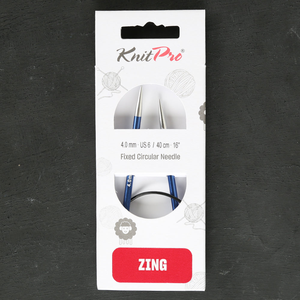 Knitpro Zing 4 Mm 40 Cm Mavi Misinalı Şiş - 47069