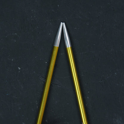 Knitpro Zing 3,5 mm 60 cm Yeşil Metal Misinalı Şiş - 47097