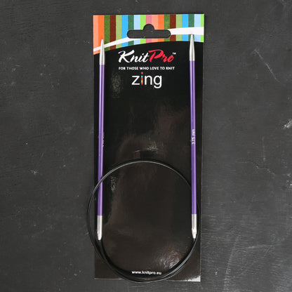 Knitpro Zing 3.75 mm 60 Cm Misinalı Şiş Mor - 47098