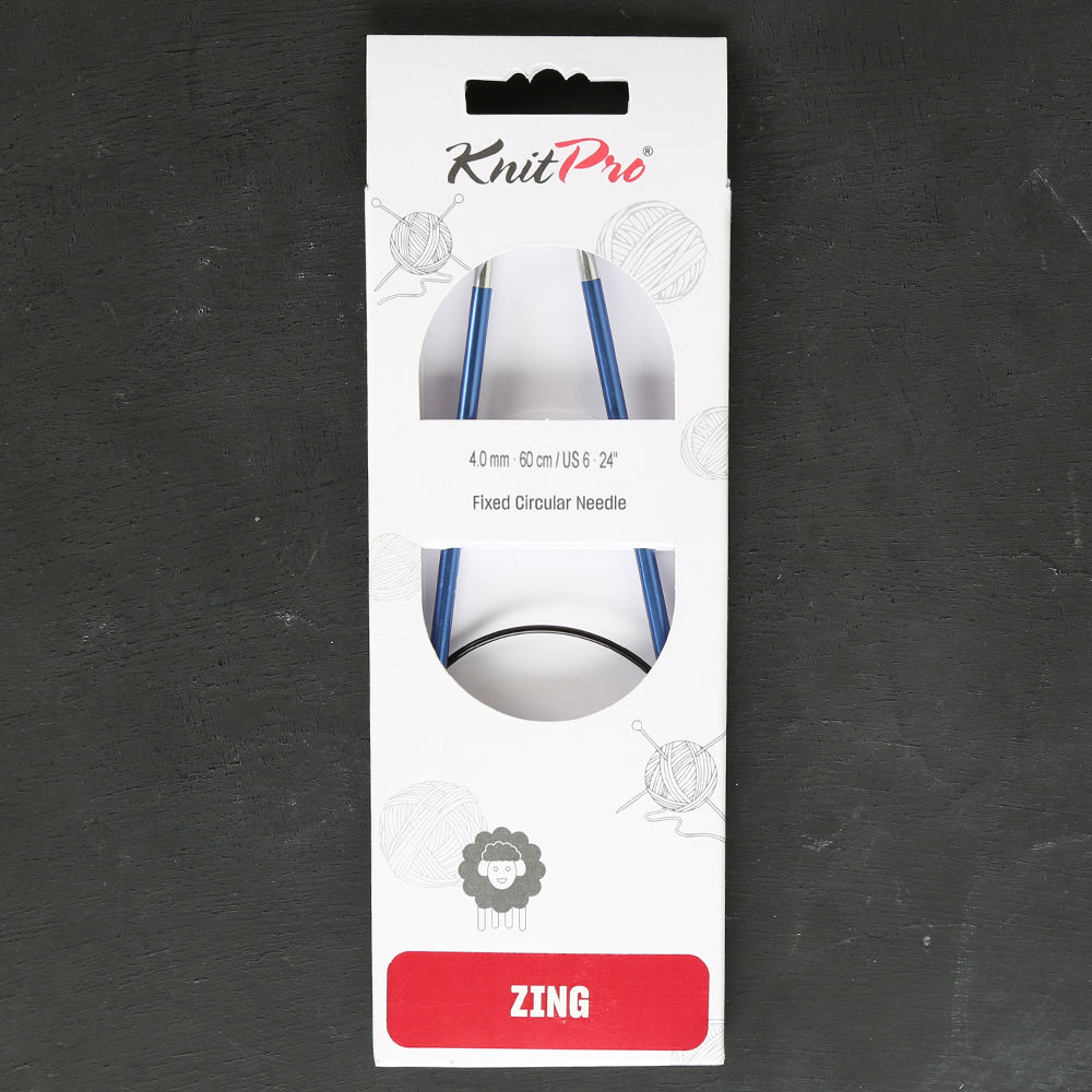 Knitpro Zing 4 Mm 60 Cm Mavi Misinalı Şiş - 47099