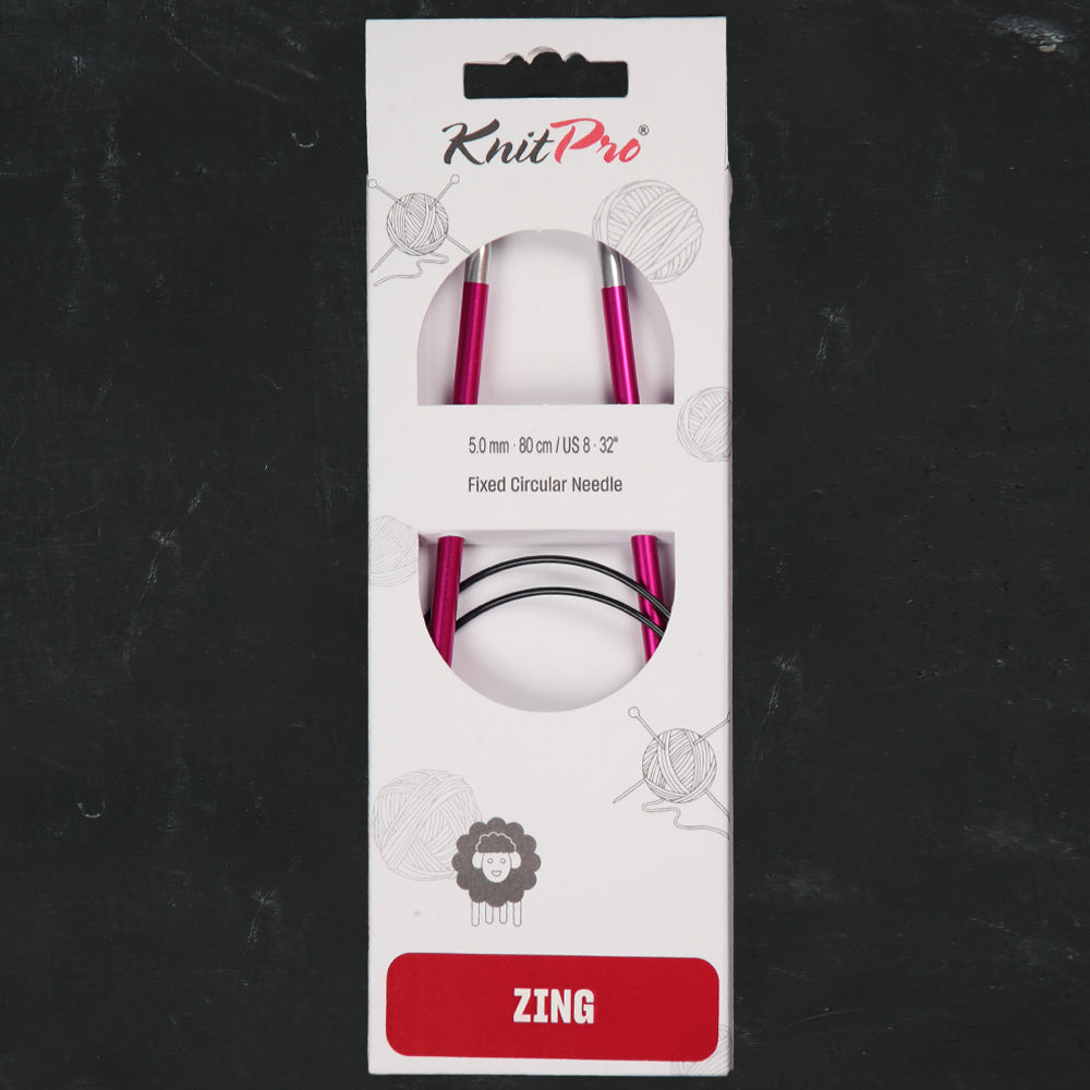 Knitpro Zing 5 Mm 80 Cm Pembe Misinalı Şiş - 47131