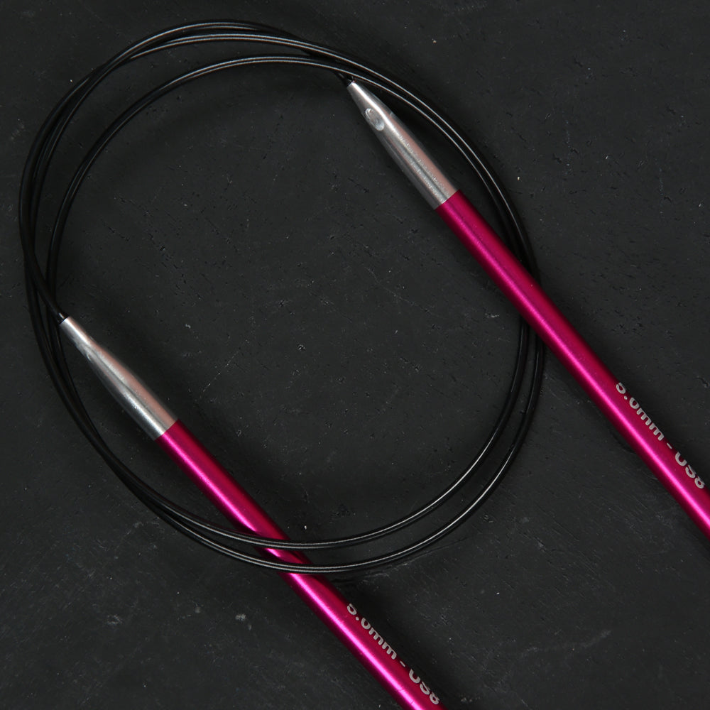 Knitpro Zing 5 Mm 80 Cm Pembe Misinalı Şiş - 47131