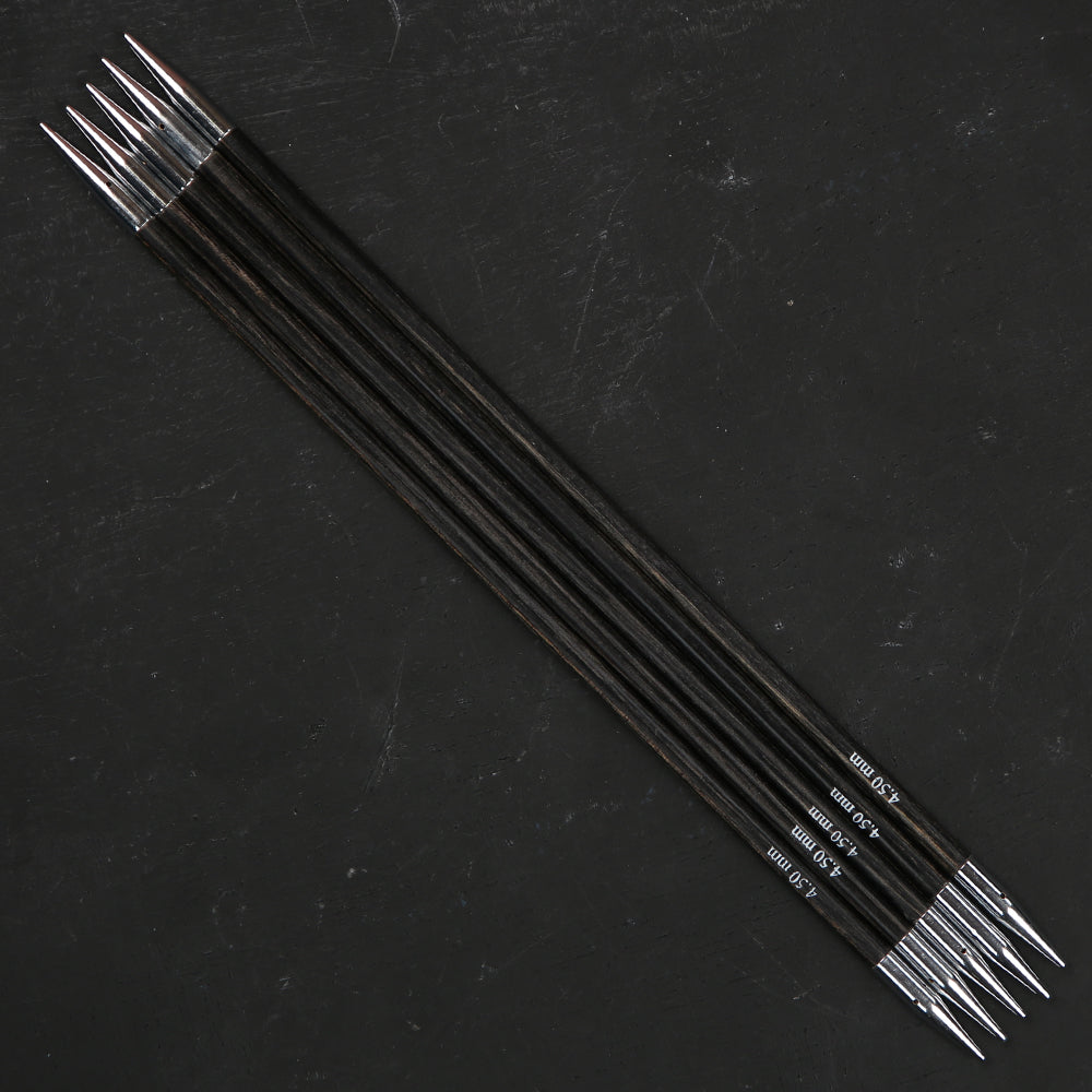 KnitPro Royale 4.5 mm 20 cm Gri Ahşap Çorap Şişi - 29038