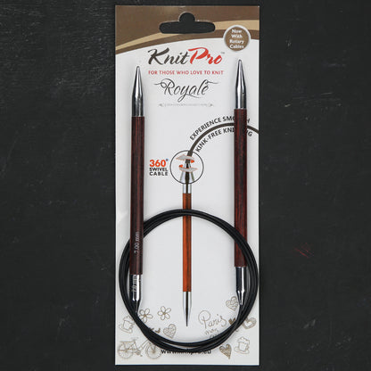 KnitPro Royale 7,00 Mm 100 Cm Kahverengi 360° Dönebilen Misinalı Şiş - 29121