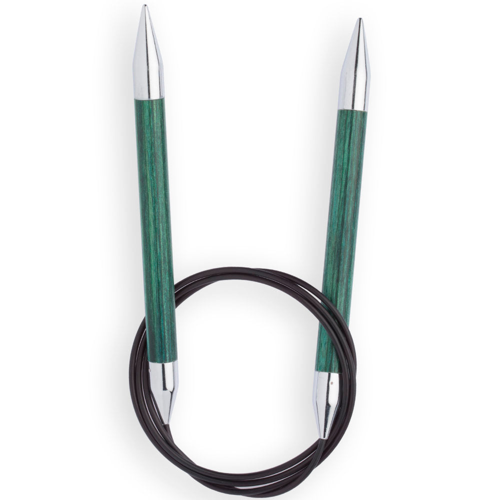 KnitPro Royale 10,00 Mm 100 Cm Yeşil 360° Dönebilen Misinalı Şiş - 29124