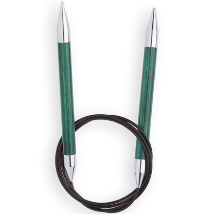 KnitPro Royale 10,00 Mm 100 Cm Yeşil 360° Dönebilen Misinalı Şiş - 29124