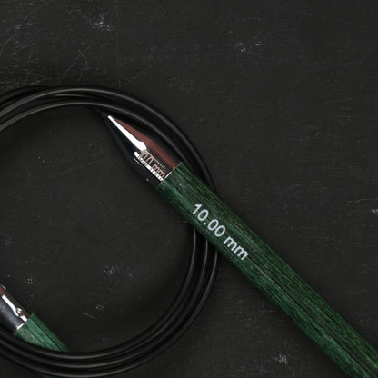 KnitPro Royale 10,00 Mm 100 Cm Yeşil 360° Dönebilen Misinalı Şiş - 29124