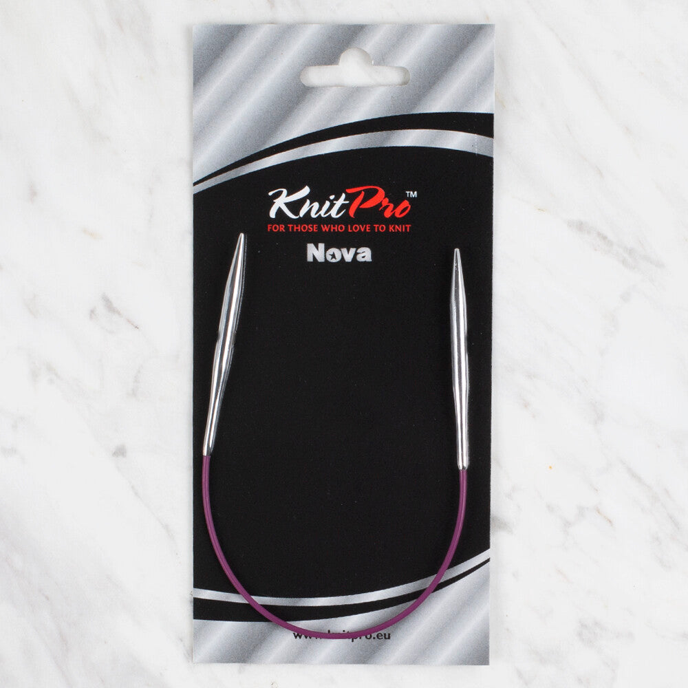 KnitPro Nova Metal 4,5 Mm 25 Cm Metal Mor Misinalı Şiş 10980