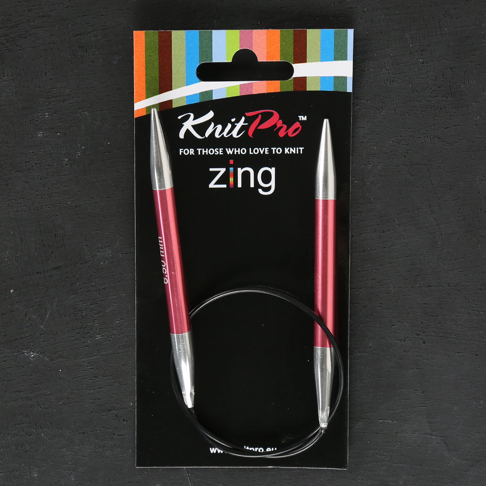 Knitpro Zing 6,5 Mm 40 Cm Pembe Misinalı Şiş - 47074