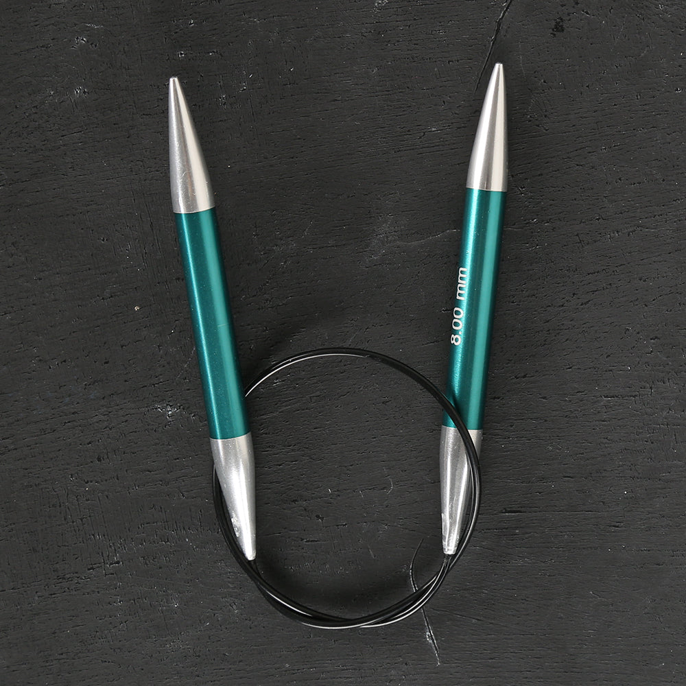 Knitpro Zing 8 Mm 40 Cm Yeşil Misinalı Şiş - 47076 – Hobium