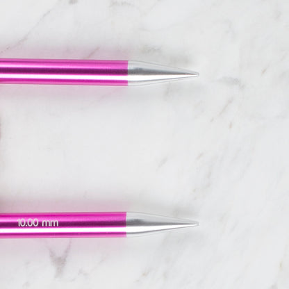 KnitPro ZİNG 10 MM 120 Cm PEMBE MİSİNALI ŞİŞ - 47198