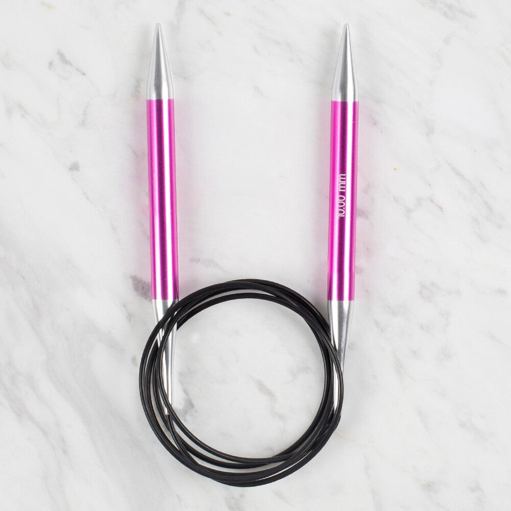 KnitPro ZİNG 10 MM 120 Cm PEMBE MİSİNALI ŞİŞ - 47198