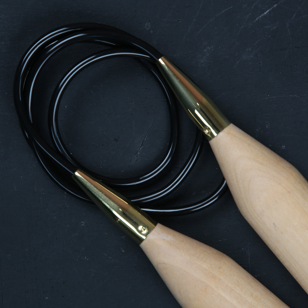 KnitPro Jumbo Birch 30 Mm 120 Cm Huş Ağacı Misinalı Şiş - 35805