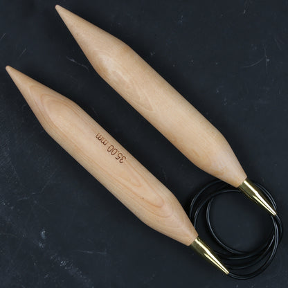 KnitPro Jumbo Birch 35 Mm 120 Cm Huş Ağacı Misinalı Şiş - 35806