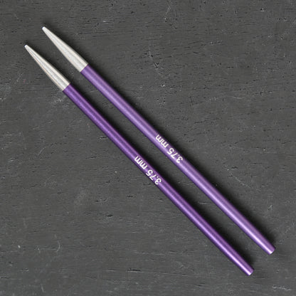Knitpro Zing 3.75mm Değiştirilebilir Misinalı Kısa Şiş Ucu Mor - 47522