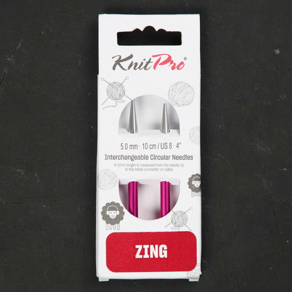 Knitpro Zing 5.0 mm Değiştirilebilir Misinalı Şiş Ucu Pembe - 47525