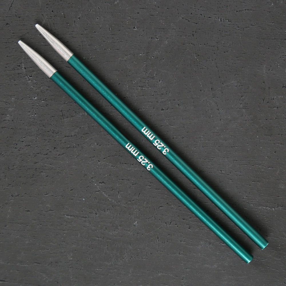 Knitpro Zing 3.25mm Değiştirilebilir Misinalı Kısa Şiş Ucu Yeşil - 47529