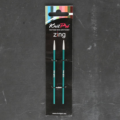 Knitpro Zing 3.25mm Değiştirilebilir Misinalı Kısa Şiş Ucu Yeşil - 47529