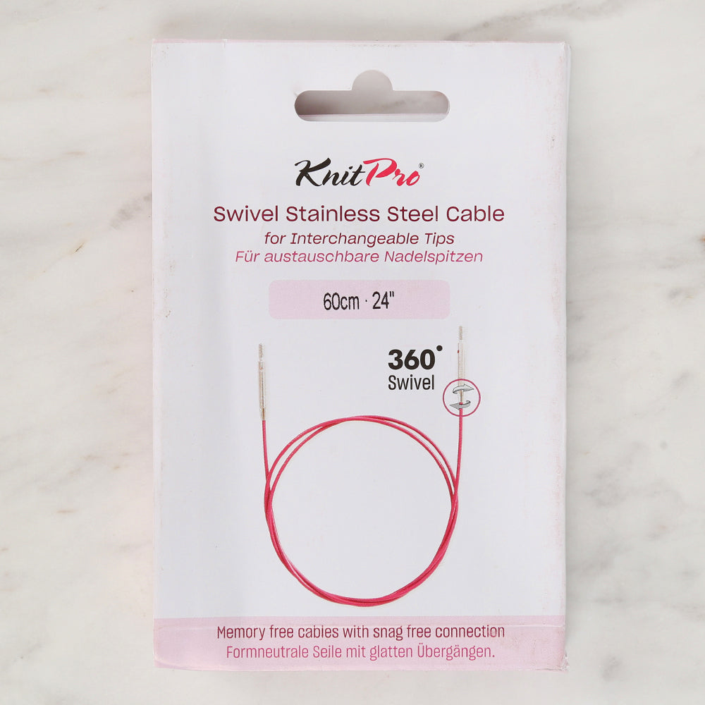 Knitpro 60 cm Tekli Ara Bağlantı Misinası Mor - 10643