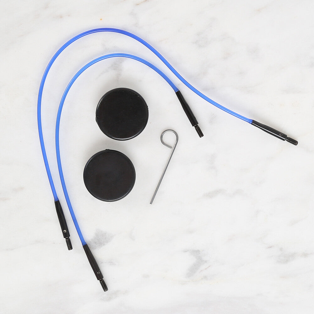 KnitPro Indigo Ahşap Mini Değiştirilebilir Misinalı Şiş Seti - 20645