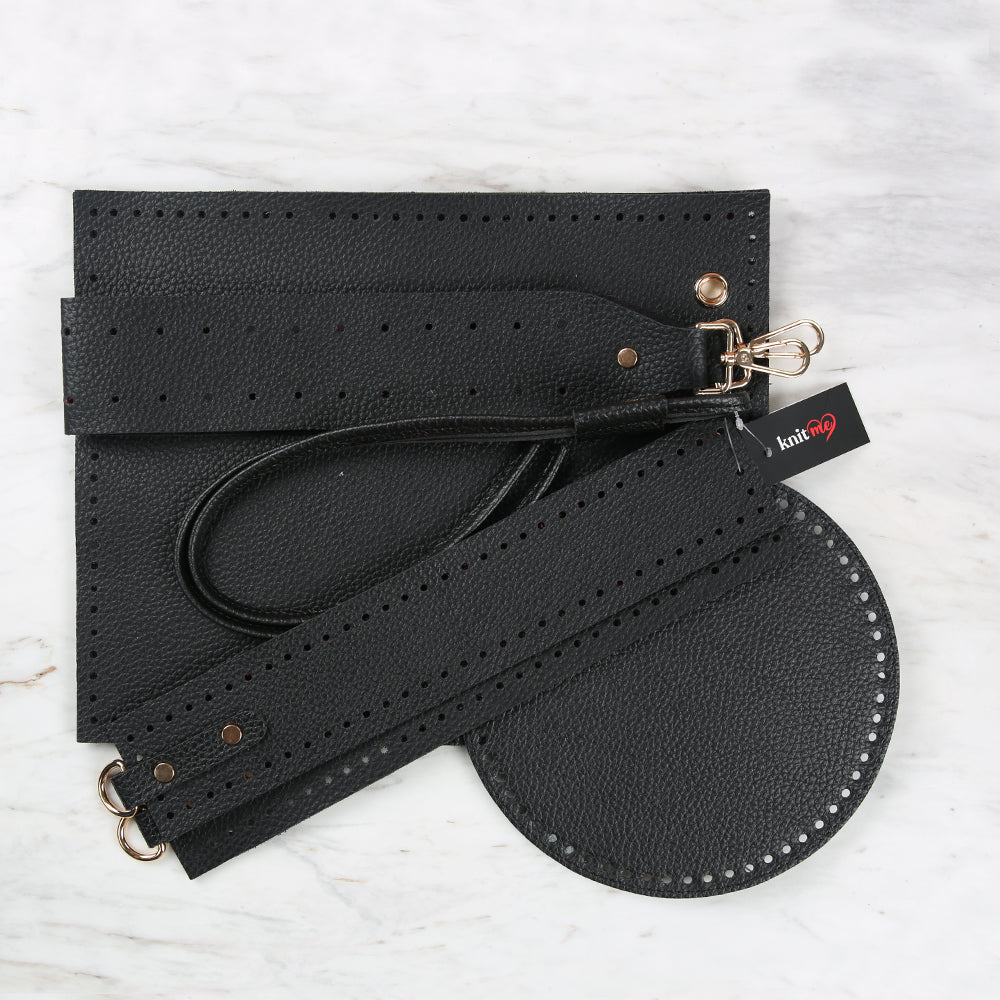 Knitme Kova Çanta Seti Siyah BA-0114