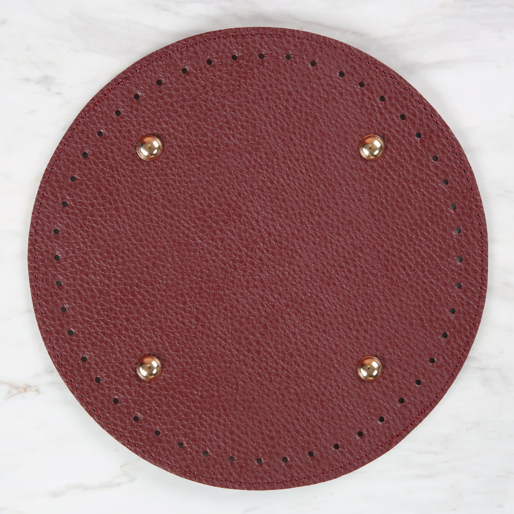 Knitme Çanta Tabanı Yuvarlak 22 cm Bordo BA-0064