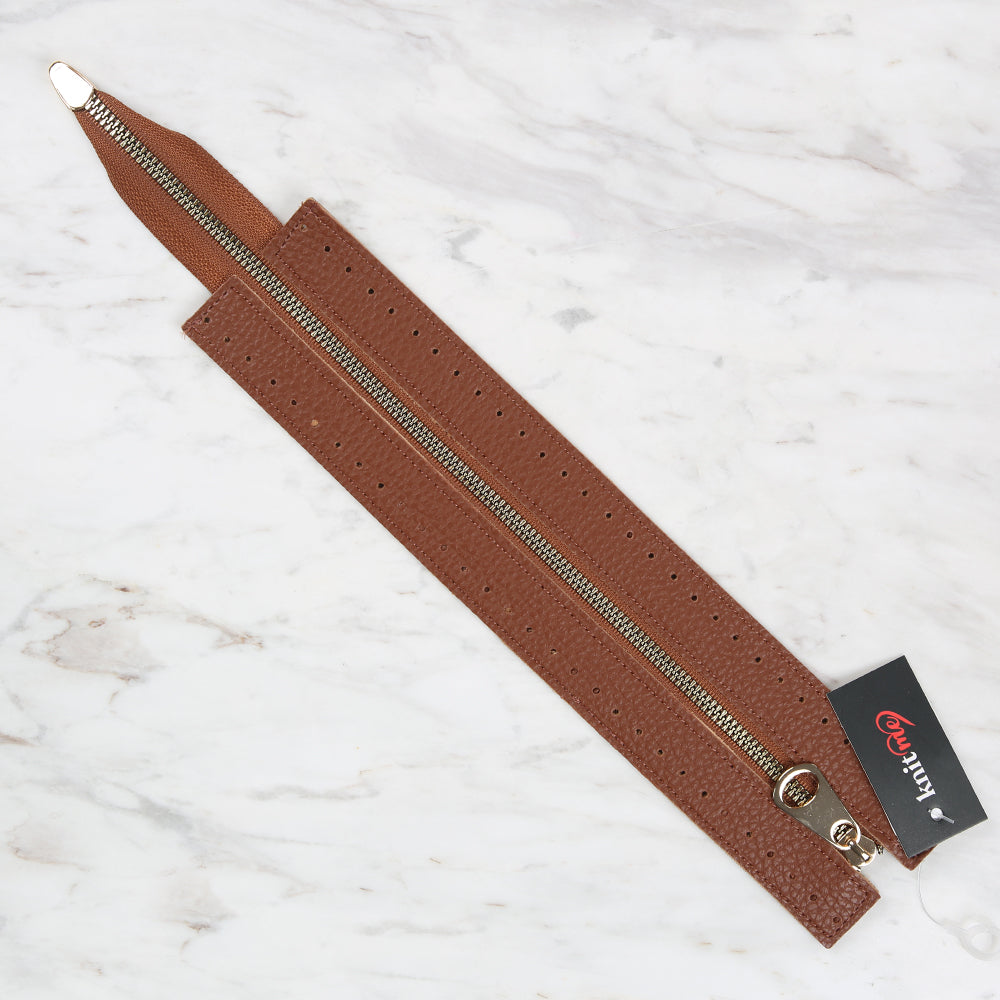 Knitme Çanta Fermuarı 6x30 cm Taba BA-0066