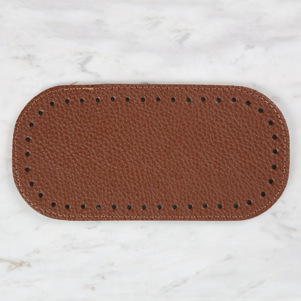 Knitme Çanta Tabanı 20x10 cm Oval Taba BA-0062