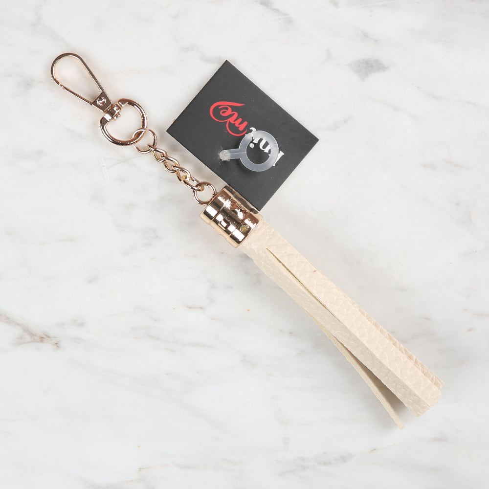 Knitme Çanta Püskülü Krem BA-0009