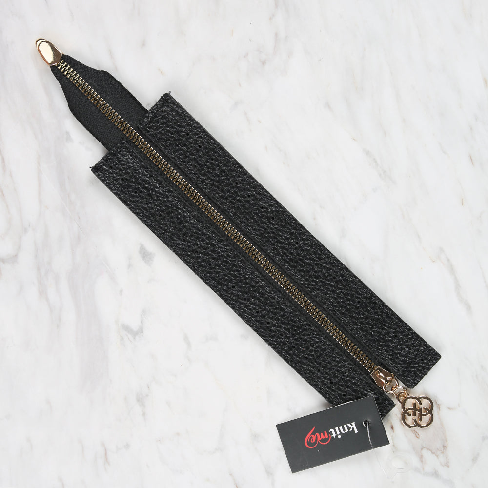 Knitme Çanta Fermuarı 6x22 cm Siyah BA-0071