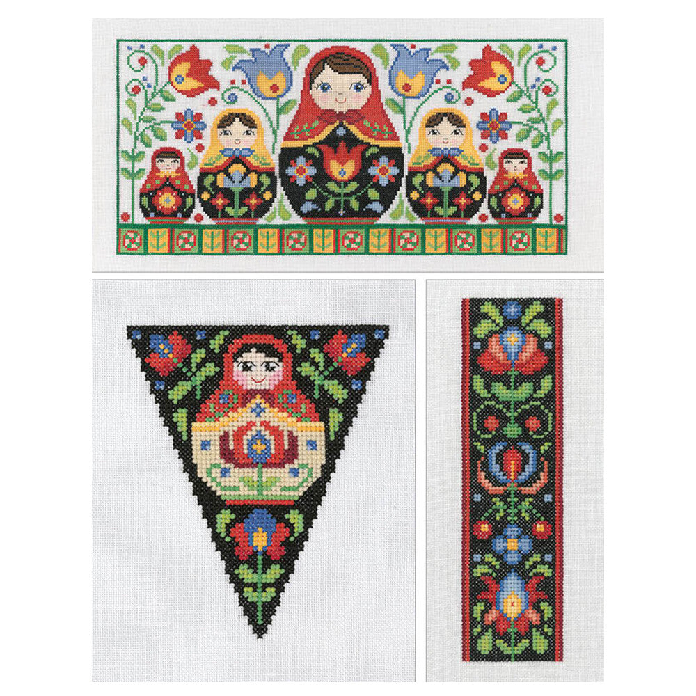 Tuva Kanaviçe Folk Art Çiçekler Kitabı - 6830