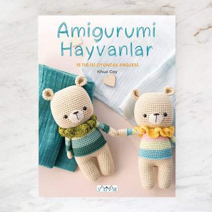 Tuva Amigurumi Hayvanlar 15 Tığ İşi Oyuncak Projesi Kitabı - 6880