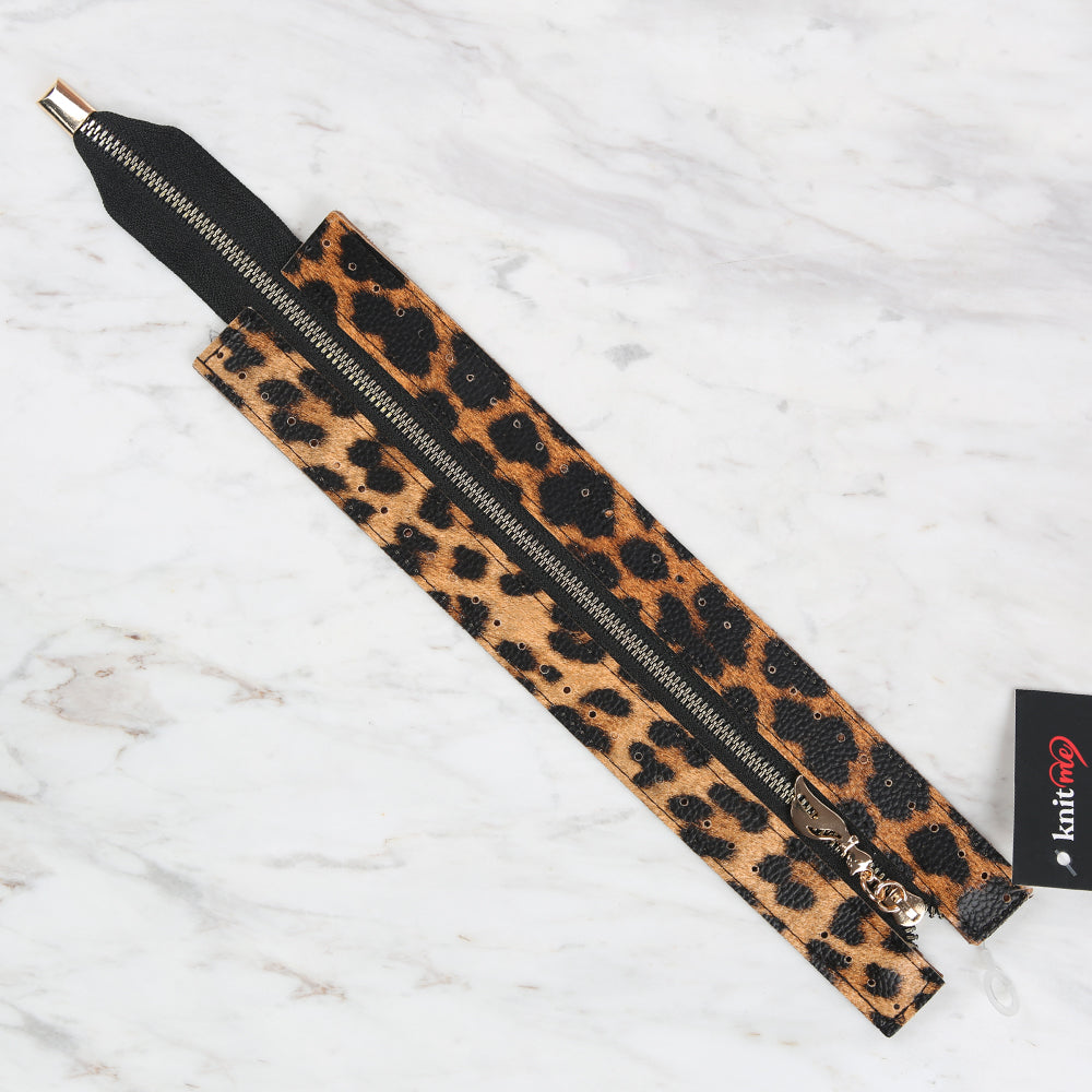 Knitme Çanta Fermuarı 6x30 cm Leopar BA-0066