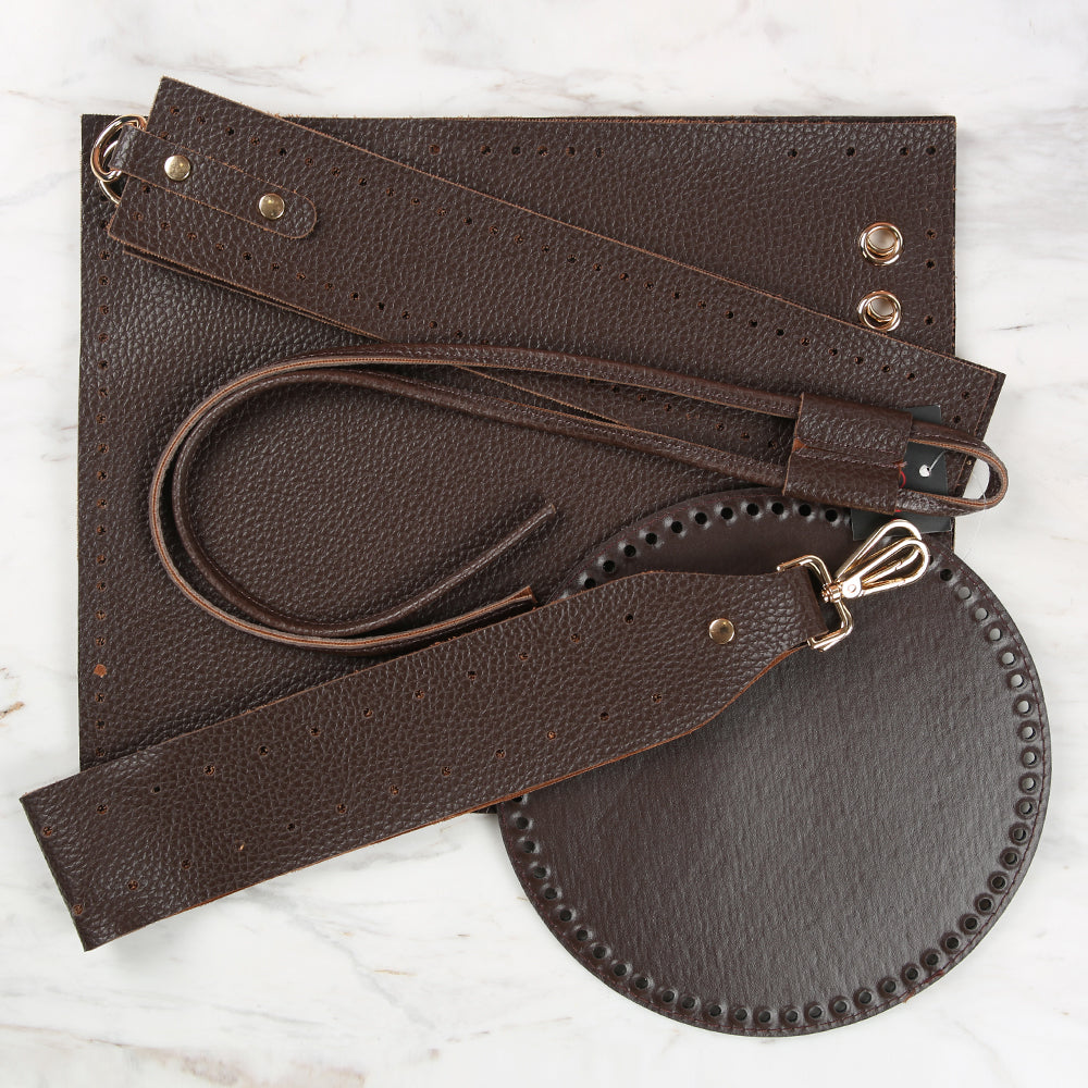 Knitme Kova Çanta Seti Kahverengi BA-0114