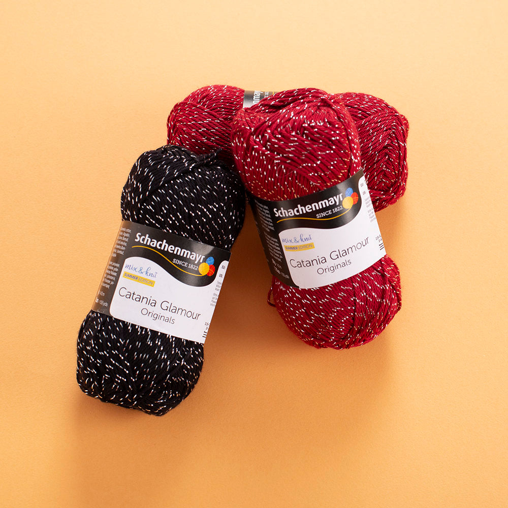 Smc Catania Glamour 50 gr Simli Siyah El Örgü İpi - 00198