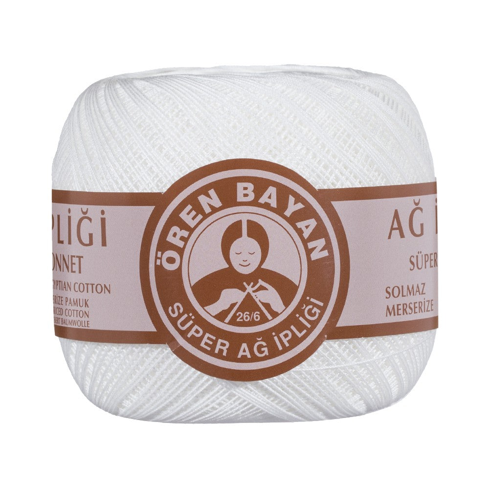Örenbayan 26/6 Beyaz Süper Ağ İpliği - Beyaz - 0123