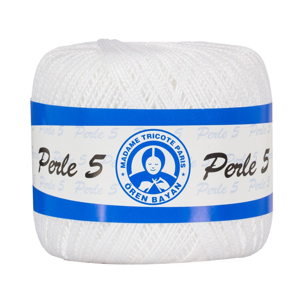 Örenbayan 5/2 Perle No: 5 Beyaz Dantel İpliği - 0000 - 359