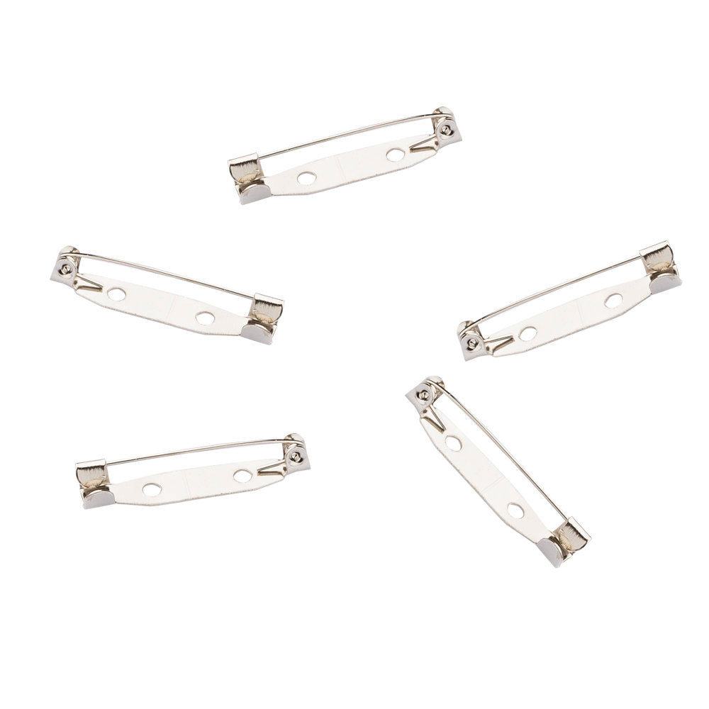 Loren 5 Adet 2,5 cm Çift Delikli Gümüş Rengi Broş İğnesi