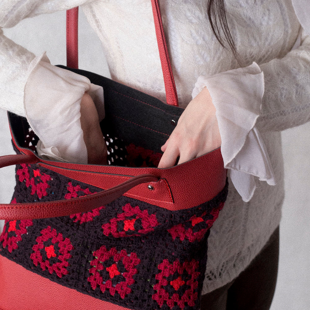 Loren Deri Lacivert Çanta Sapı ve Taban Seti