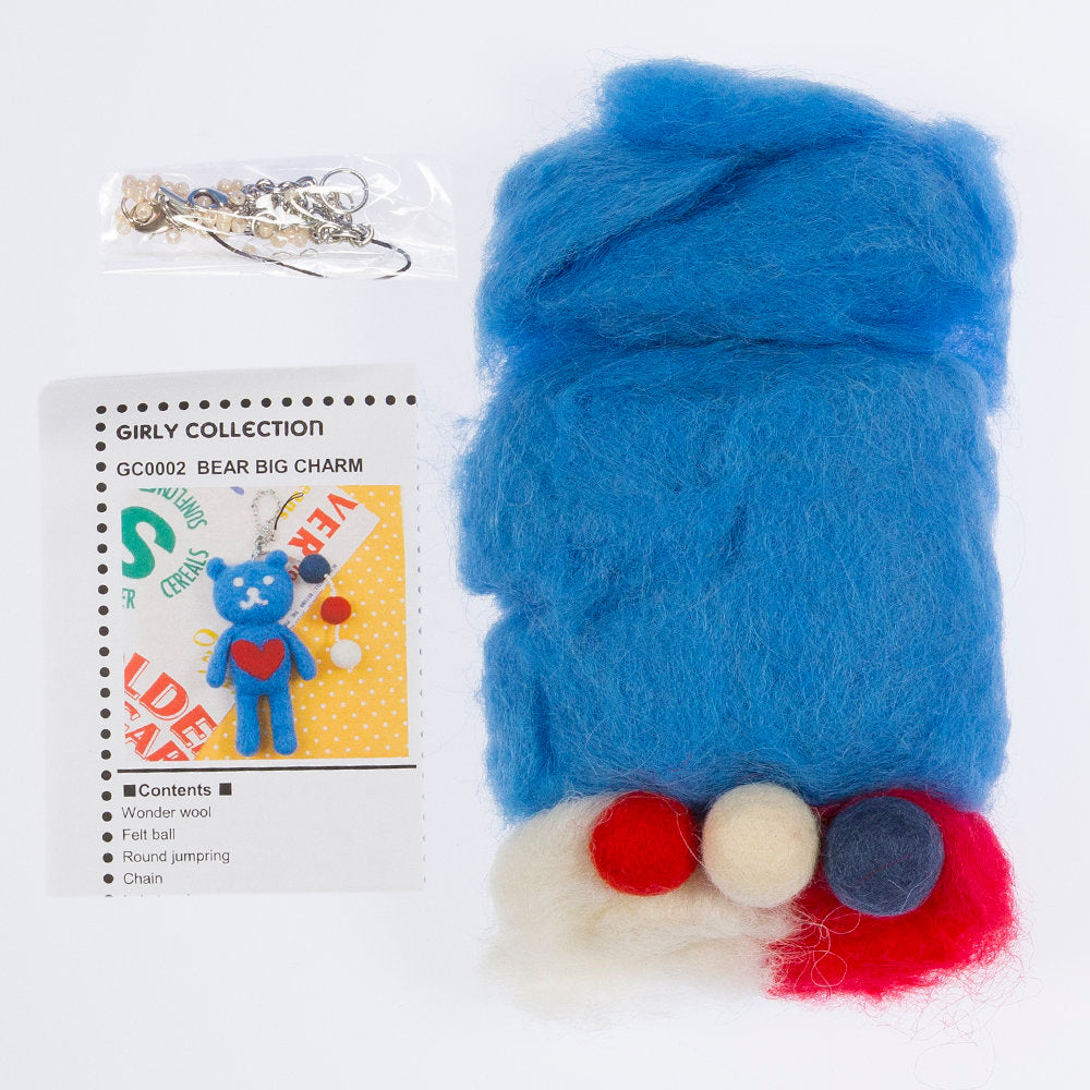 Tulip Ayıcık Anahtarlık Yün Keçe Kiti - GC0002