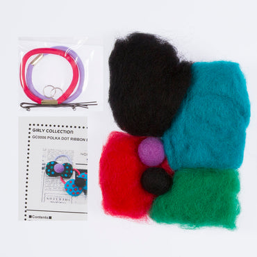 Tulip Mavi Fiyonk Toka Yün Keçe Kiti - GC0006