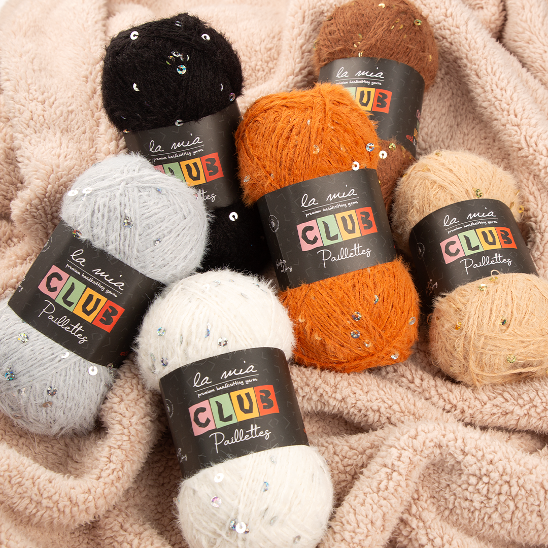 La Mia Club Paillettes Siyah El Örgü İpi - 606