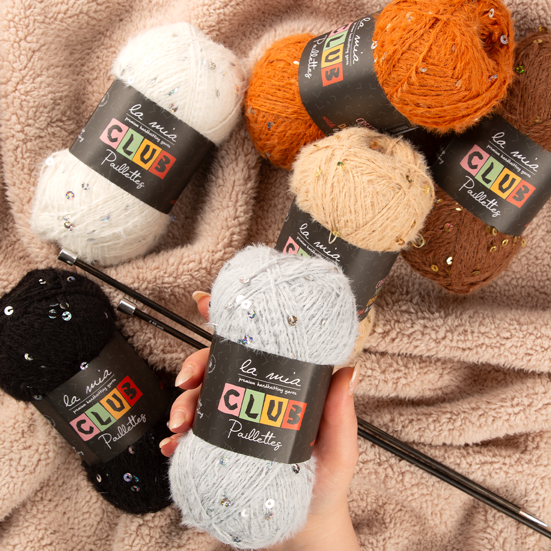 La Mia Club Paillettes Siyah El Örgü İpi - 606