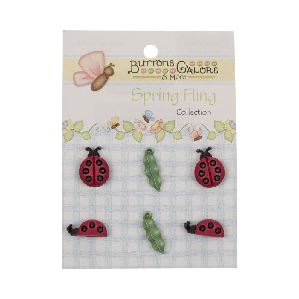 Kartopu Uğur Böceği Dekoratif Düğme - SF101