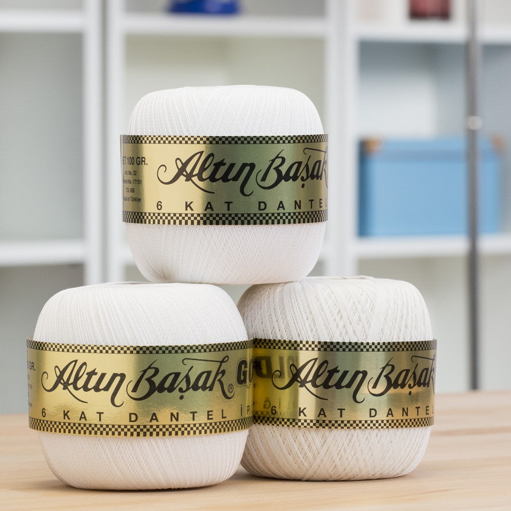 Altınbaşak Gold No: 50 6 Katlı Krem Dantel İpliği - Krem - 32
