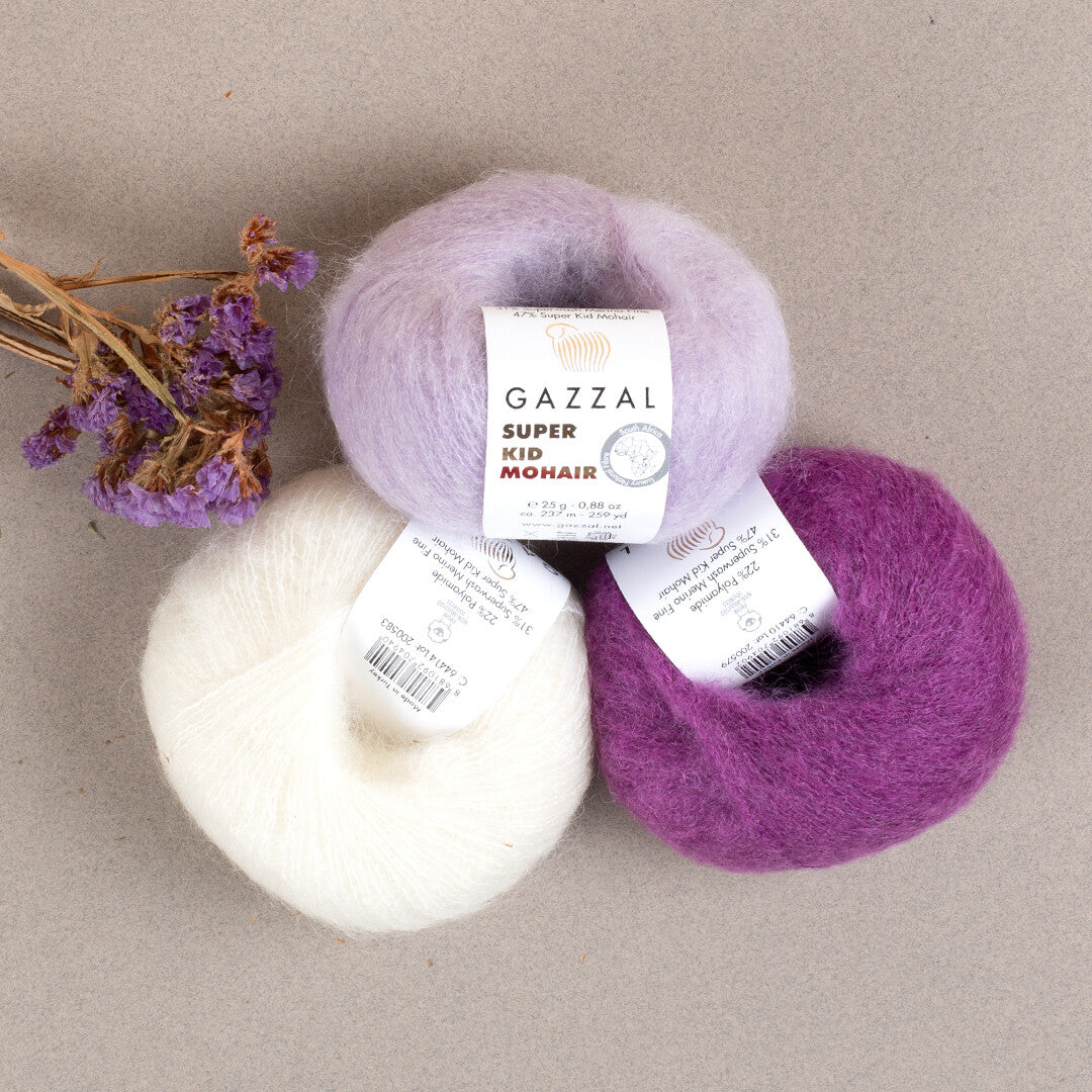 Gazzal Super Kid Mohair Yeşil 25 Gr El Örgü İpi - 64405 – Hobium