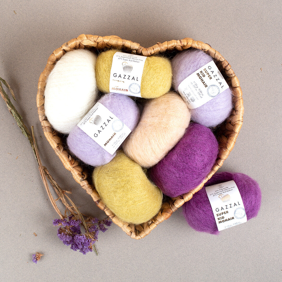 Gazzal Super Kid Mohair Yeşil 25 Gr El Örgü İpi - 64405
